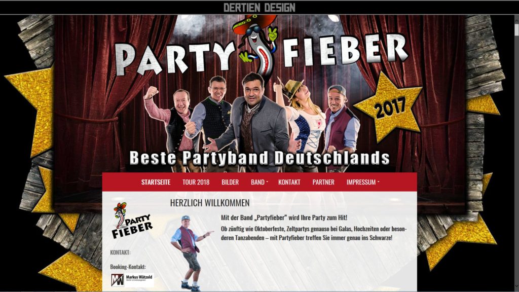 Von A-Z: Pressebilder, Logodesign, Webdesign, Pressematerial, etc. <strong><a href="http://partyfieber-band.de/" target="_blank" rel="noopener">PARTYFIEBER</a></strong> Beste Partyband Deutschlands 2017